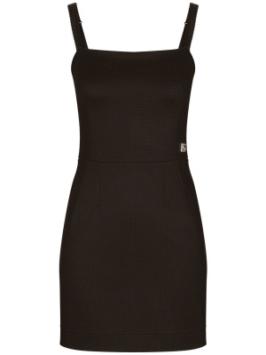 

Logo plaque sleeveless mini dress, Dolce & Gabbana Logo plaque sleeveless mini dress