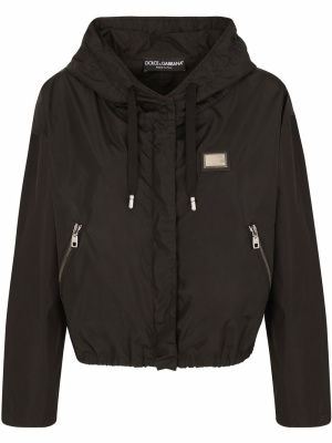 

Logo-patch hooded jacket, Dolce & Gabbana Logo-patch hooded jacket