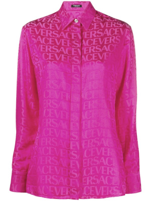 

Allover-print satin shirt, Versace Allover-print satin shirt