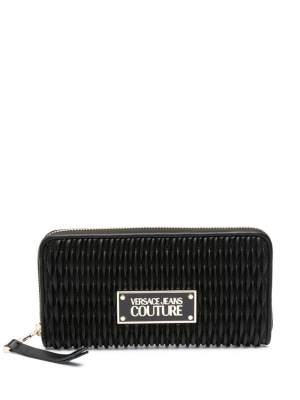 

Logo-plaque quilted wallet, Versace Jeans Couture Logo-plaque quilted wallet