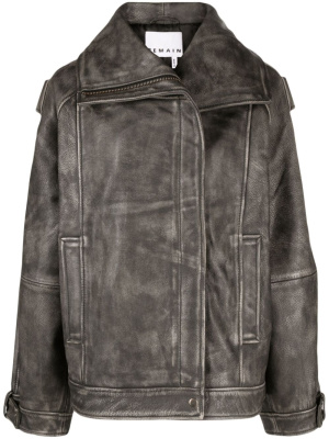 

Distressed leather jacket, REMAIN Distressed leather jacket