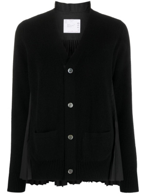 

Pleated panelled cardigan, Sacai Pleated panelled cardigan