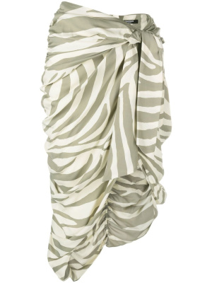 

Zebra-print midi skirt, Balmain Zebra-print midi skirt