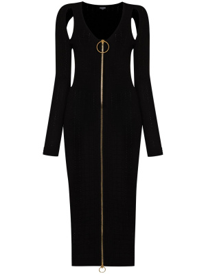

Cut-out detail fitted dress, Balmain Cut-out detail fitted dress