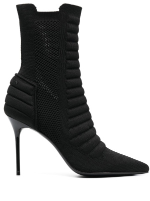 

Knitted pointed-toe boots, Balmain Knitted pointed-toe boots