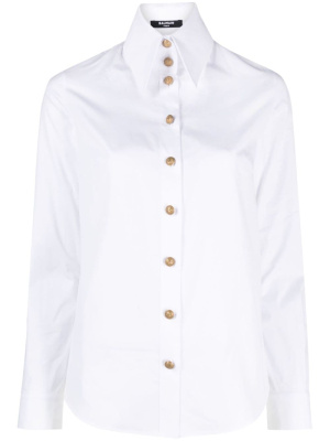 

Pointed-collar cotton shirt, Balmain Pointed-collar cotton shirt