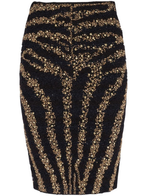 

Sequin-embellished pencil skirt, Balmain Sequin-embellished pencil skirt