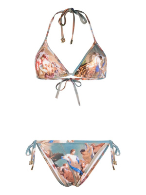 

Graphic-print triangle-cup bikini, Balmain Graphic-print triangle-cup bikini