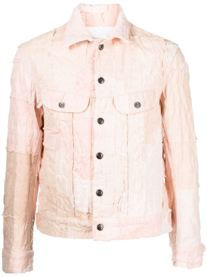 

Distressed-effect cotton shirt jacket, Greg Lauren Distressed-effect cotton shirt jacket