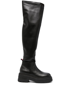 

60mm round-toe leather boots, Tommy Jeans 60mm round-toe leather boots