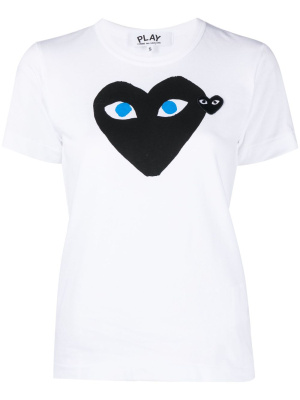 

Heart-print cotton T-shirt, Comme Des Garçons Play Heart-print cotton T-shirt