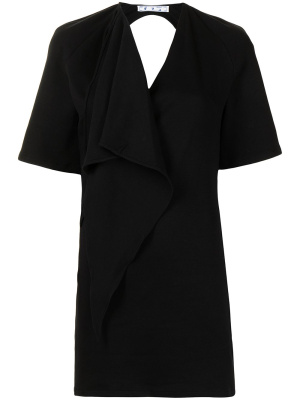 

Short-sleeve backless dress, Off-White Short-sleeve backless dress