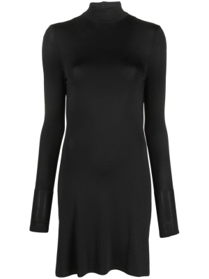 

High-neck draped-back minidress, Stella McCartney High-neck draped-back minidress