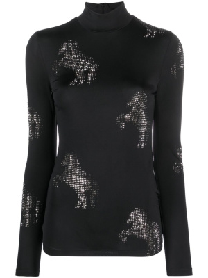 

Stud-embellished horse-motif top, Stella McCartney Stud-embellished horse-motif top