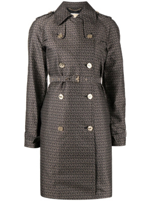 

Monogram double-breasted trench coat, Michael Kors Monogram double-breasted trench coat