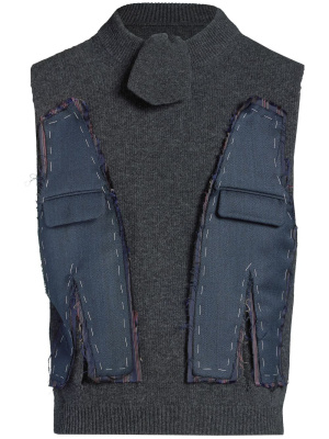 

Patchwork knitted vest, Maison Margiela Patchwork knitted vest