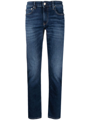 

Logo-patch cotton tapered jeans, Calvin Klein Jeans Logo-patch cotton tapered jeans