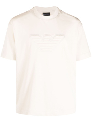 

Embossed-logo cotton T-shirt, Emporio Armani Embossed-logo cotton T-shirt