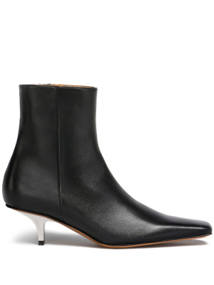 

Kitten-heel leather ankle boots, Marni Kitten-heel leather ankle boots