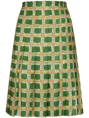 

Check-print A-line skirt, Marni Check-print A-line skirt