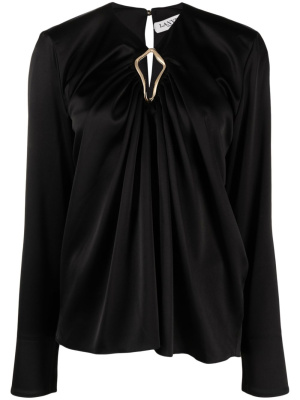 

Draped long-sleeved blouse, Lanvin Draped long-sleeved blouse