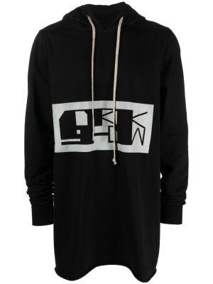 

DRKSHDW logo-print hoodie, Rick Owens DRKSHDW logo-print hoodie