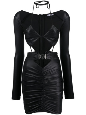 

Cut-out ruched minidress, Versace Jeans Couture Cut-out ruched minidress