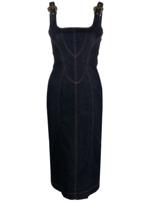 

Square-neck cotton dress, Versace Jeans Couture Square-neck cotton dress