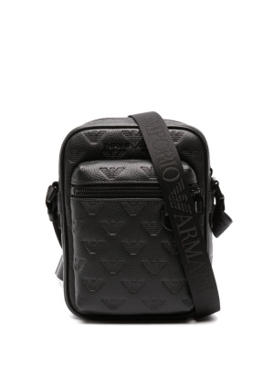 

Logo-embossed messenger bag, Emporio Armani Logo-embossed messenger bag