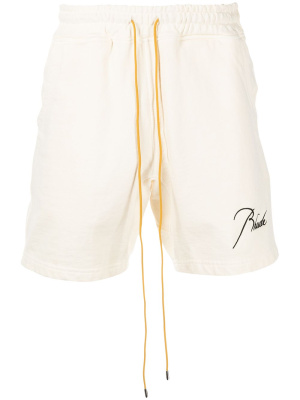 

Embroidered-logo cottons shorts, Rhude Embroidered-logo cottons shorts