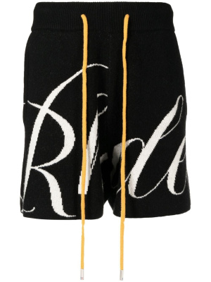 

Intarsia-knit logo-motif shorts, Rhude Intarsia-knit logo-motif shorts