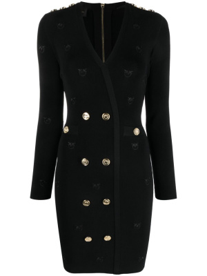 

V-neck long-sleeve minidress, PINKO V-neck long-sleeve minidress