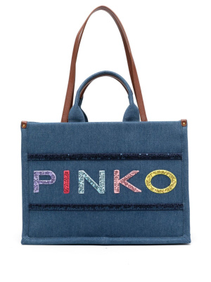 

Logo-sequinned tote bag, PINKO Logo-sequinned tote bag