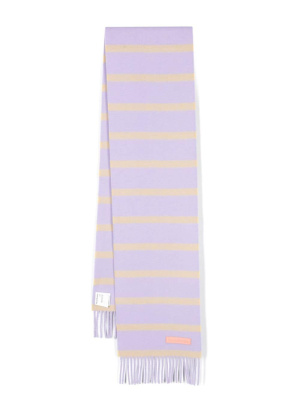 

Logo-patch striped wool scarf, Acne Studios Logo-patch striped wool scarf