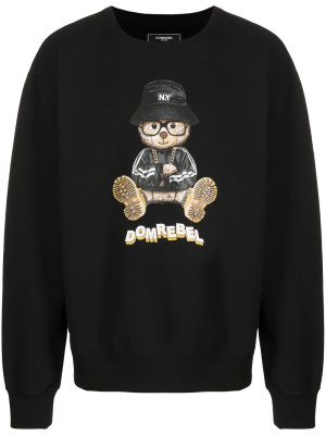 

Teddy bear logo-print sweatshirt, DOMREBEL Teddy bear logo-print sweatshirt