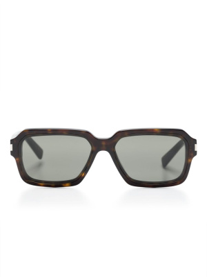 

Tortoiseshell-effect square-frame sunglasses, Saint Laurent Eyewear Tortoiseshell-effect square-frame sunglasses