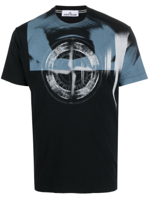 

Logo-print cotton T-shirt, Stone Island Logo-print cotton T-shirt