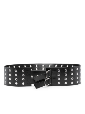 

Eyelet embellished leather belt, Blumarine Eyelet embellished leather belt