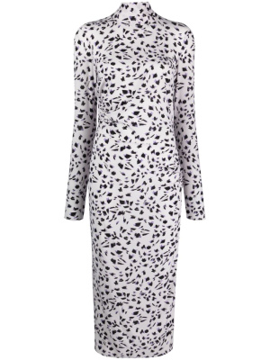 

Abstract-print mock-neck midi dress, Patrizia Pepe Abstract-print mock-neck midi dress