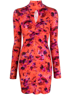 

Floral-print ruched minidress, Patrizia Pepe Floral-print ruched minidress