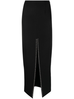 

High-waisted piercing-appliqué skirt, Patrizia Pepe High-waisted piercing-appliqué skirt