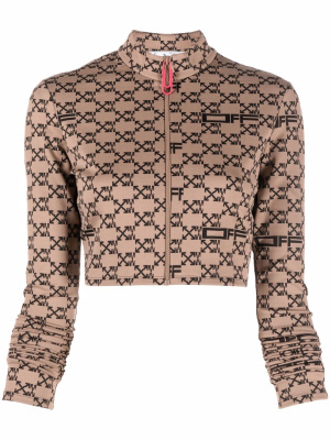 

Monogram zip-front track top, Off-White Monogram zip-front track top