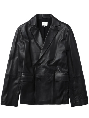 

Double-breasted leather blazer, Loulou Studio Double-breasted leather blazer