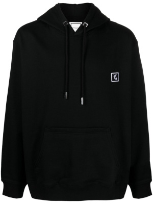 

Logo-embroidered cotton hoodie, Wooyoungmi Logo-embroidered cotton hoodie