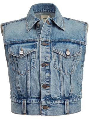 

The Lizzo denim vest, KHAITE The Lizzo denim vest