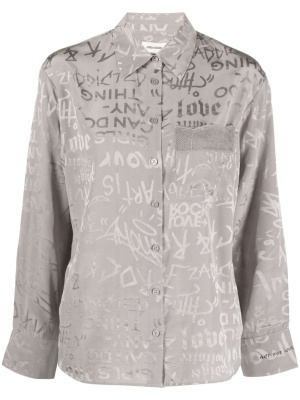 

Slogan-print silk shirt, Zadig&Voltaire Slogan-print silk shirt