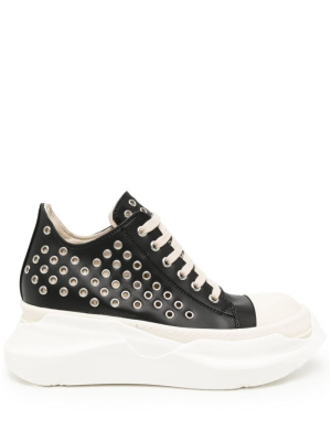 

Abstract eyelet-embellished leather sneakers, Rick Owens DRKSHDW Abstract eyelet-embellished leather sneakers