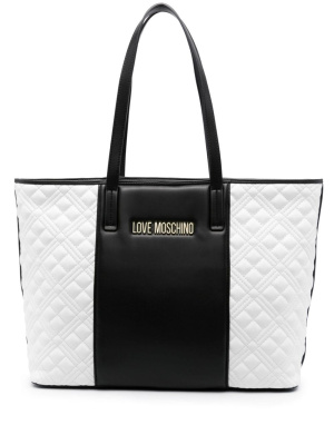 

Panelled quilted tote bag, Love Moschino Panelled quilted tote bag