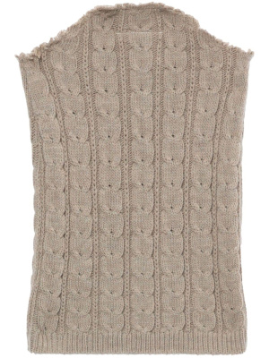 

Cable-knit strapless top, MM6 Maison Margiela Cable-knit strapless top