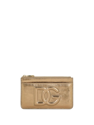 

Metallic-effect leather cardholder, Dolce & Gabbana Metallic-effect leather cardholder
